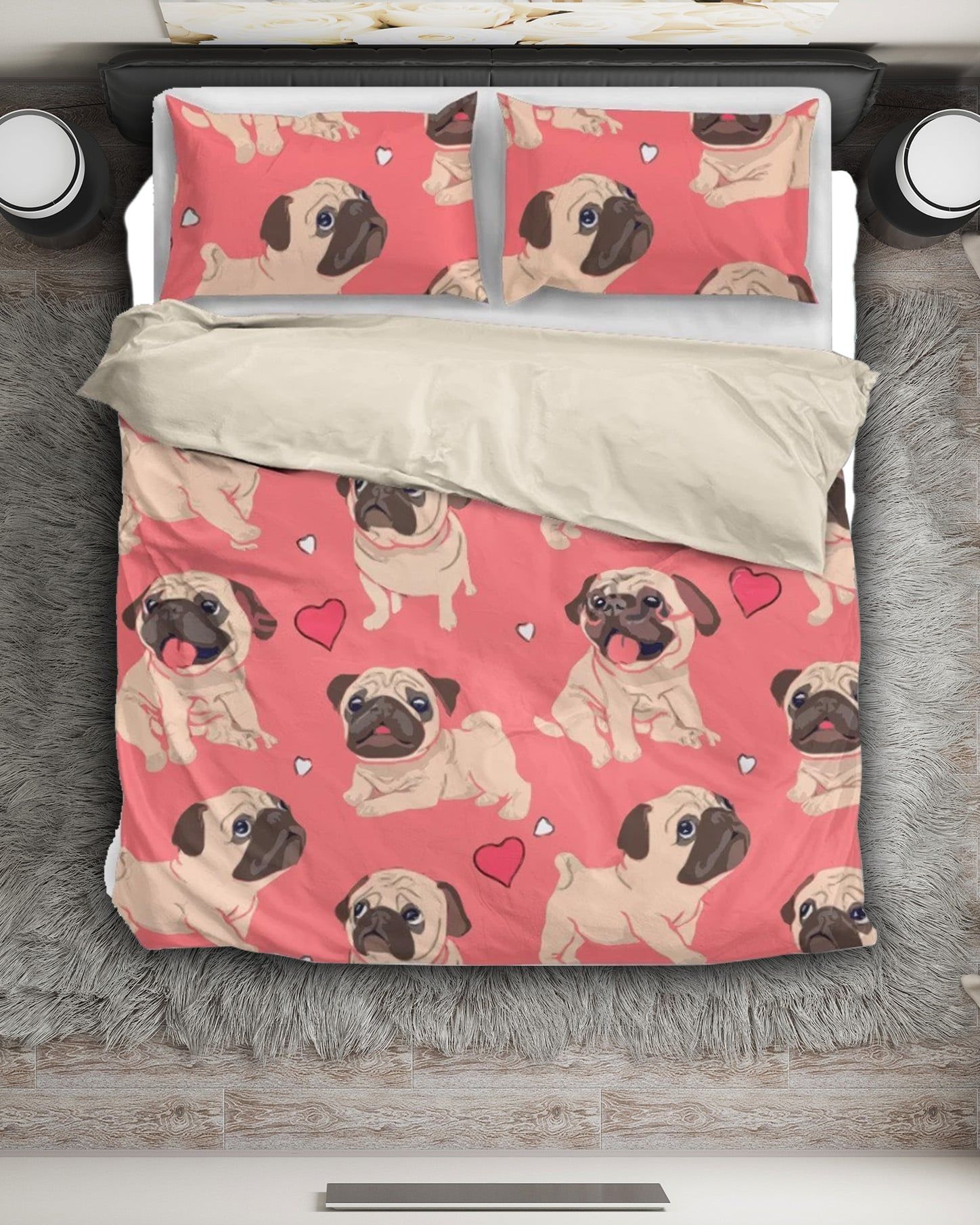 Pug Show me your love Bedding Set