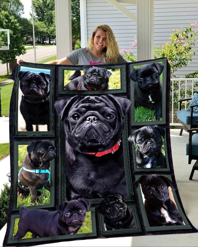 Pug Such A Cute Black Dog Quilt Blanket Dhc03011624Dd