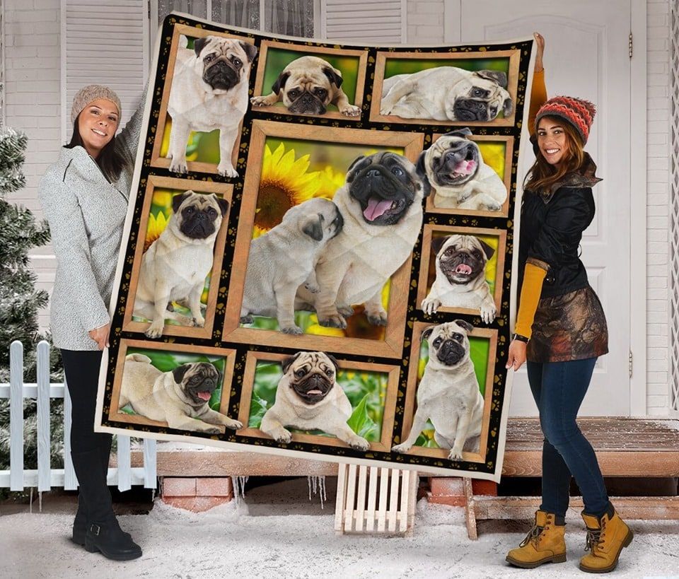 Pug Sunflower Quilt Blanket DHC3112303TD