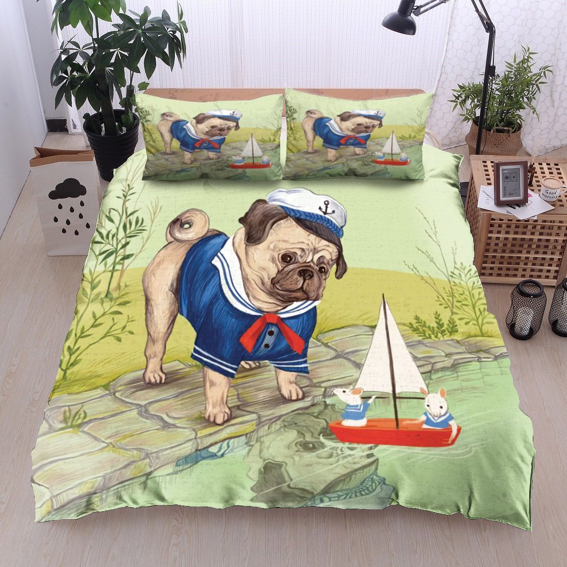 Pug The Sailor Bedding Set