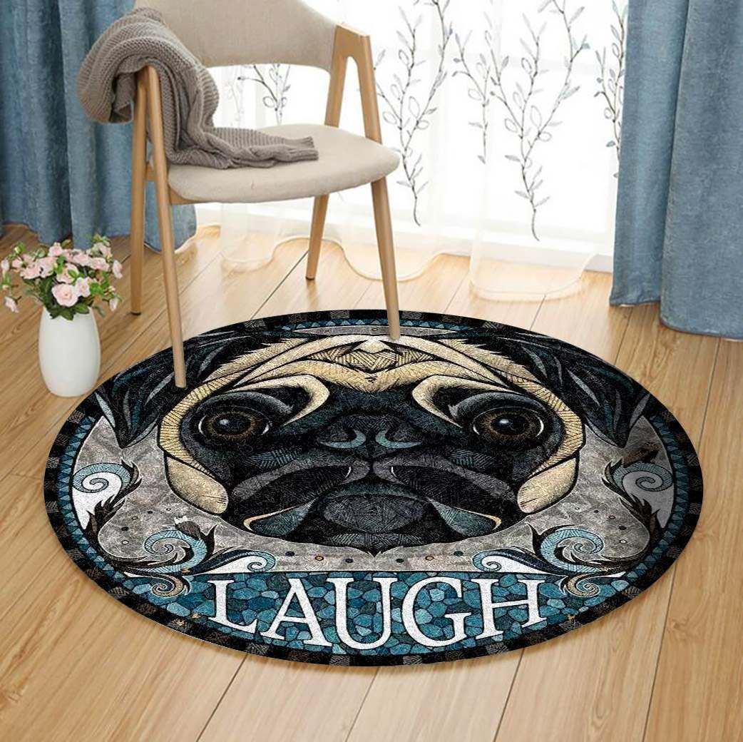 Pug Round Carpet