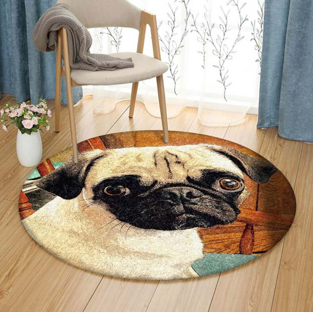 Pug Round Carpet