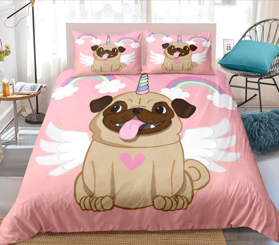 Pug Unicorn Bedding Set