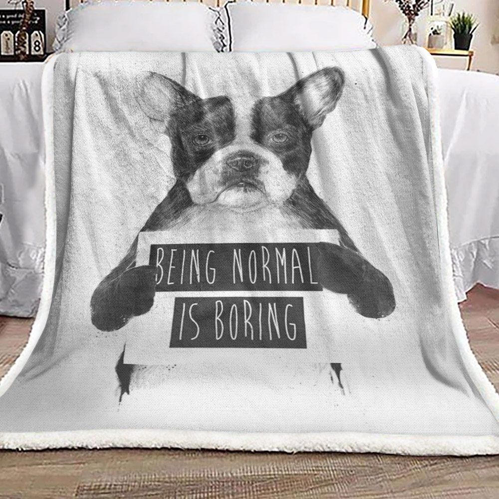 Pug Sherpa Fleece Blanket