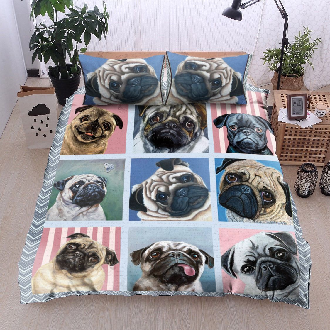 Pug Bedding Set