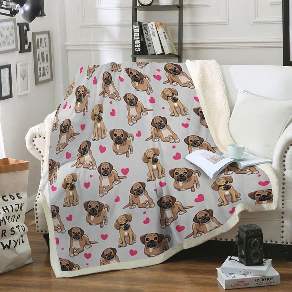 Puggle Dog Sherpa Fleece Blanket
