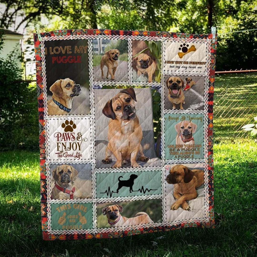 Puggle Enjoy CL10100208MDQ Quilt Blanket
