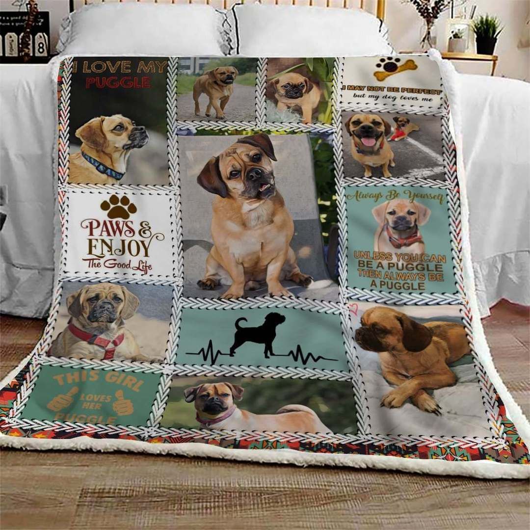 Puggle Enjoy Sherpa Fleece Blanket