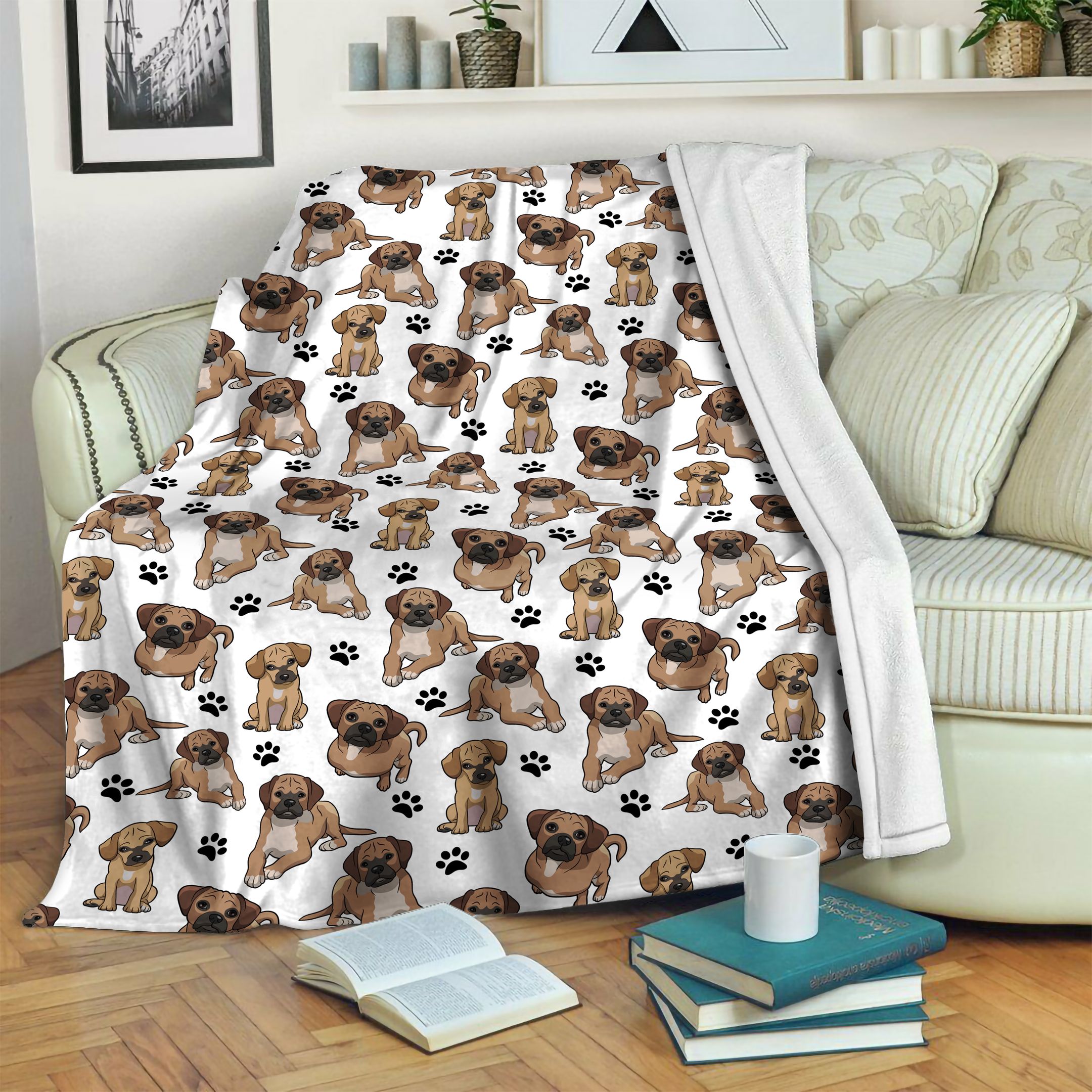 Puggle Paw Blanket