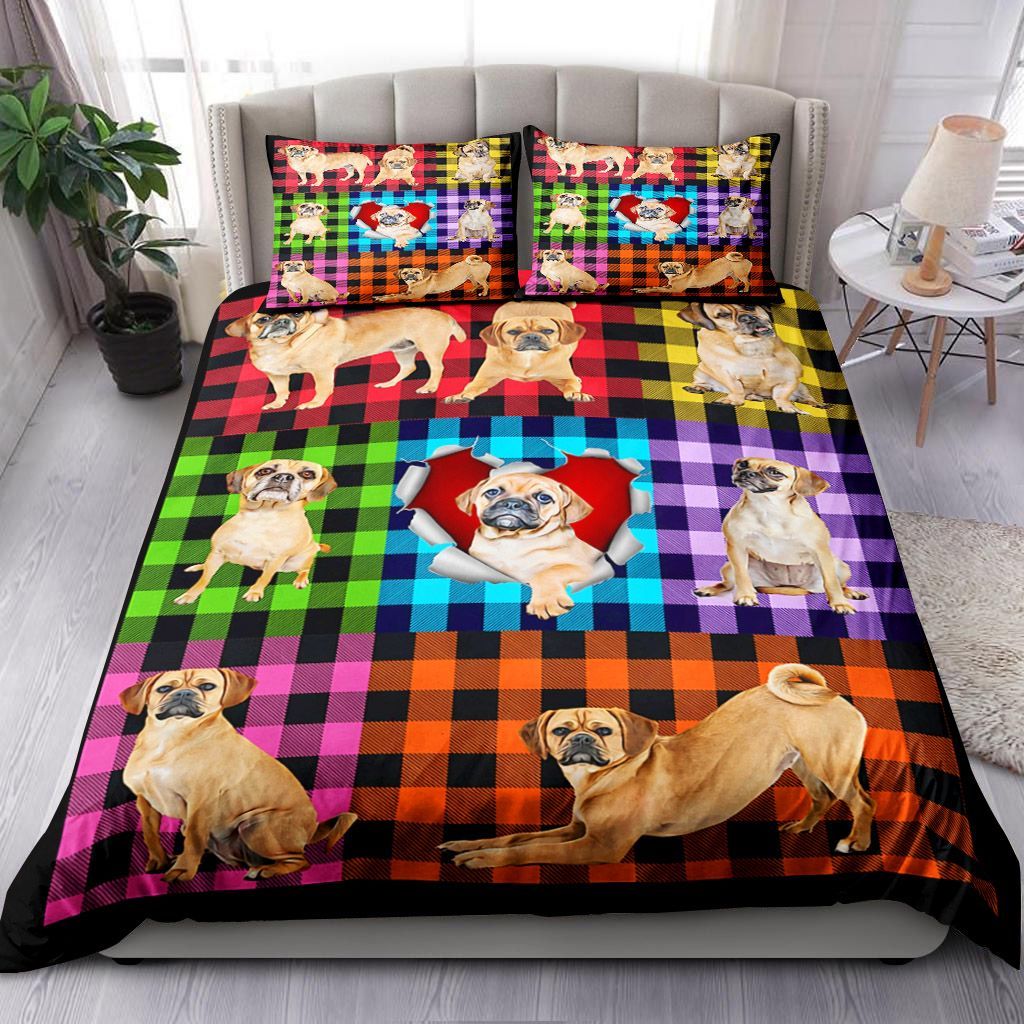 Puggle Plaid Bedding Set
