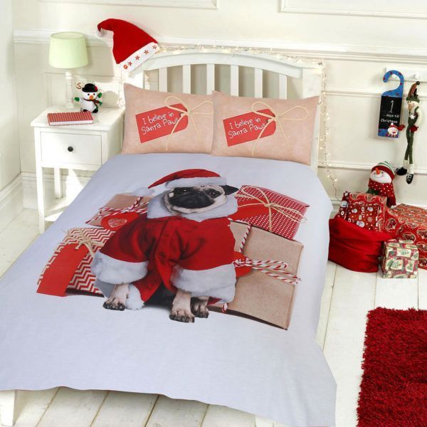Pugs Christmas Bedding Set