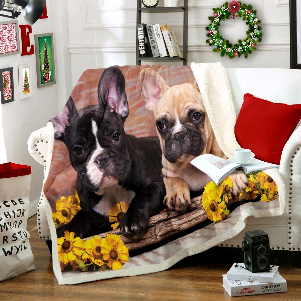 Pugs Sherpa Fleece Blanket