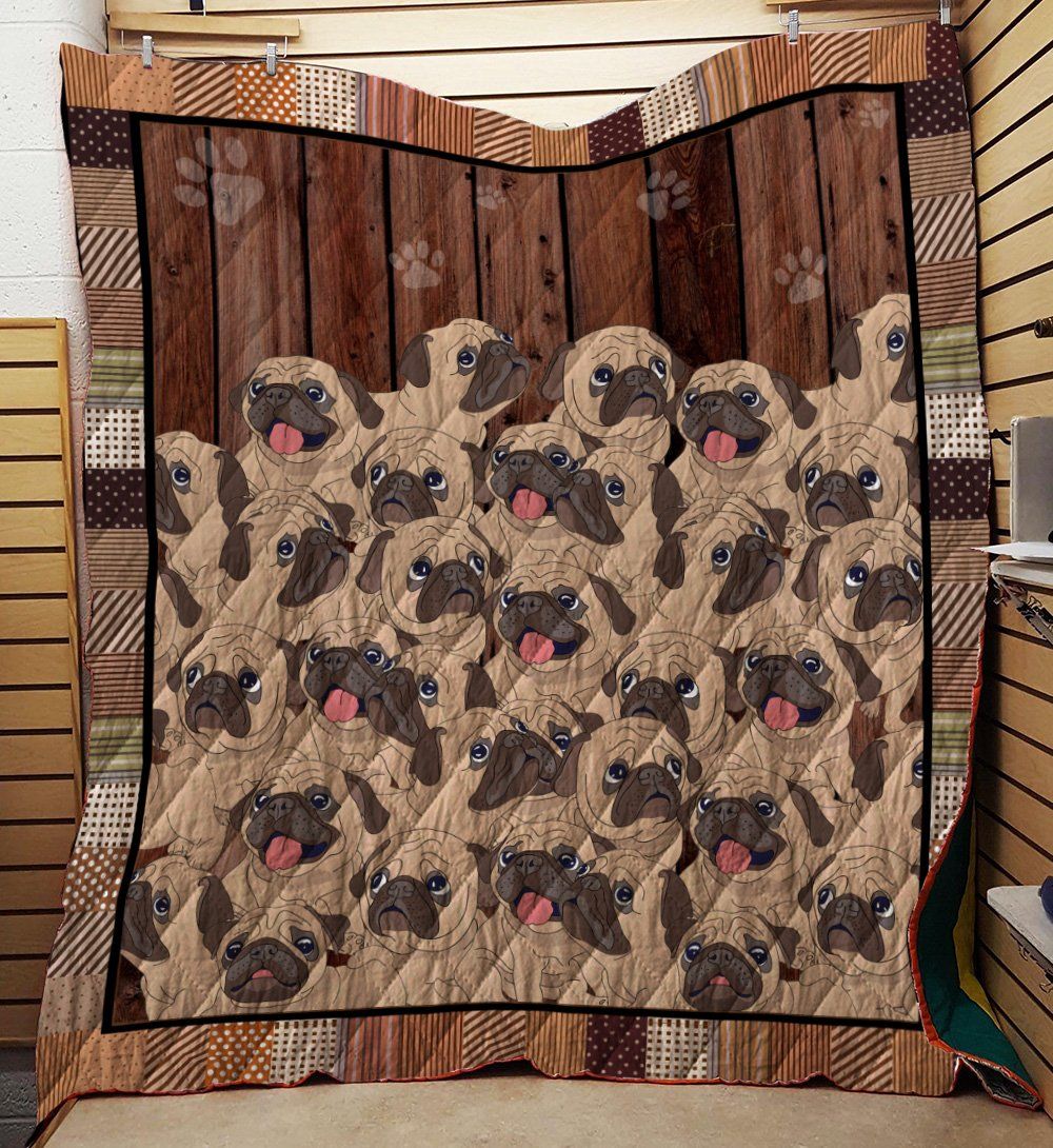 Pugs Vintage Quilt Blanket Dhc09121668Dd