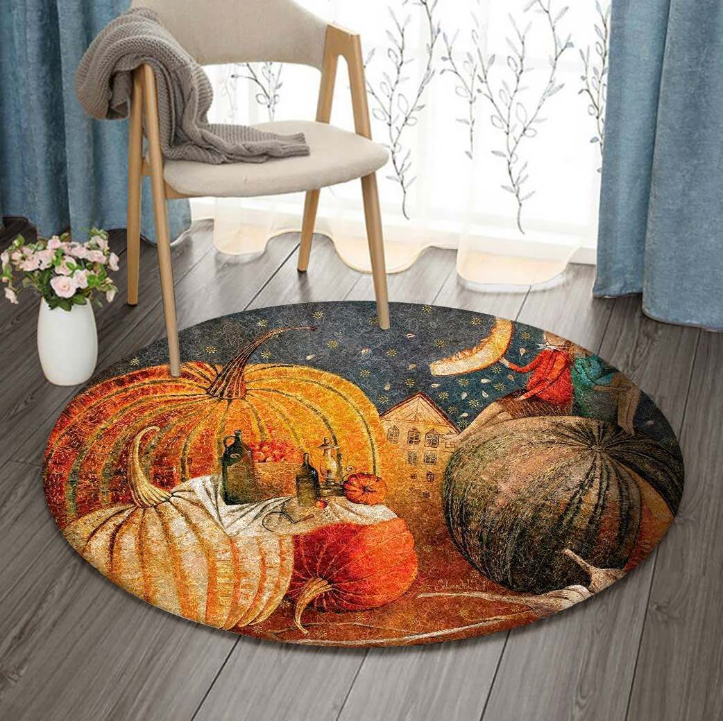 Pumpkin Round Carpet