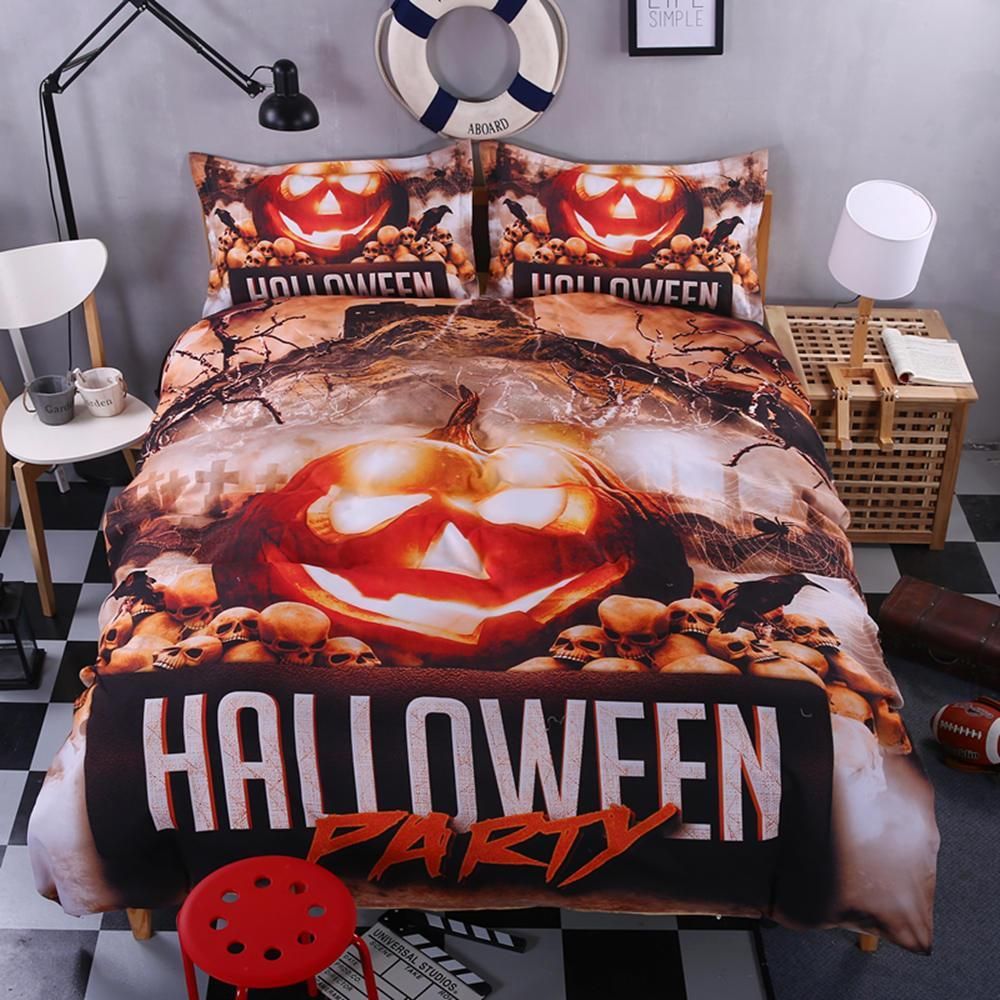 Pumpkin Cartoon Illuminate Bedding Set