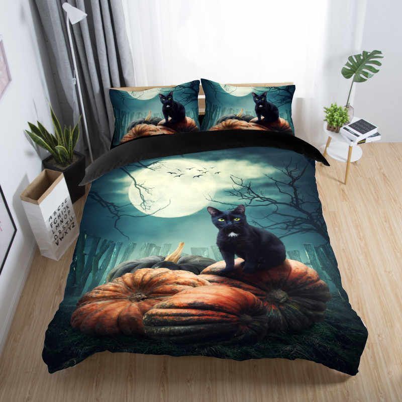 Pumpkin Cat Bedding Set