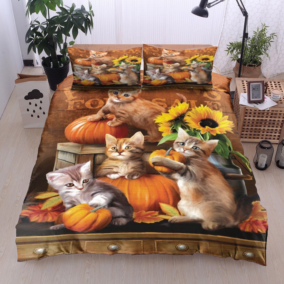Pumpkin Cat Bedding Set