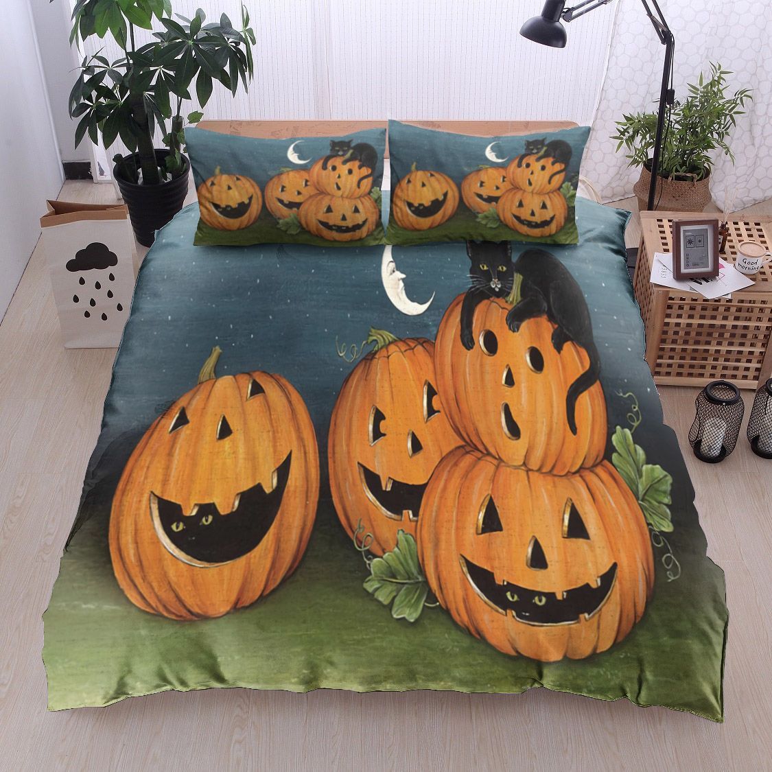 Pumpkin Cat Bedding Set