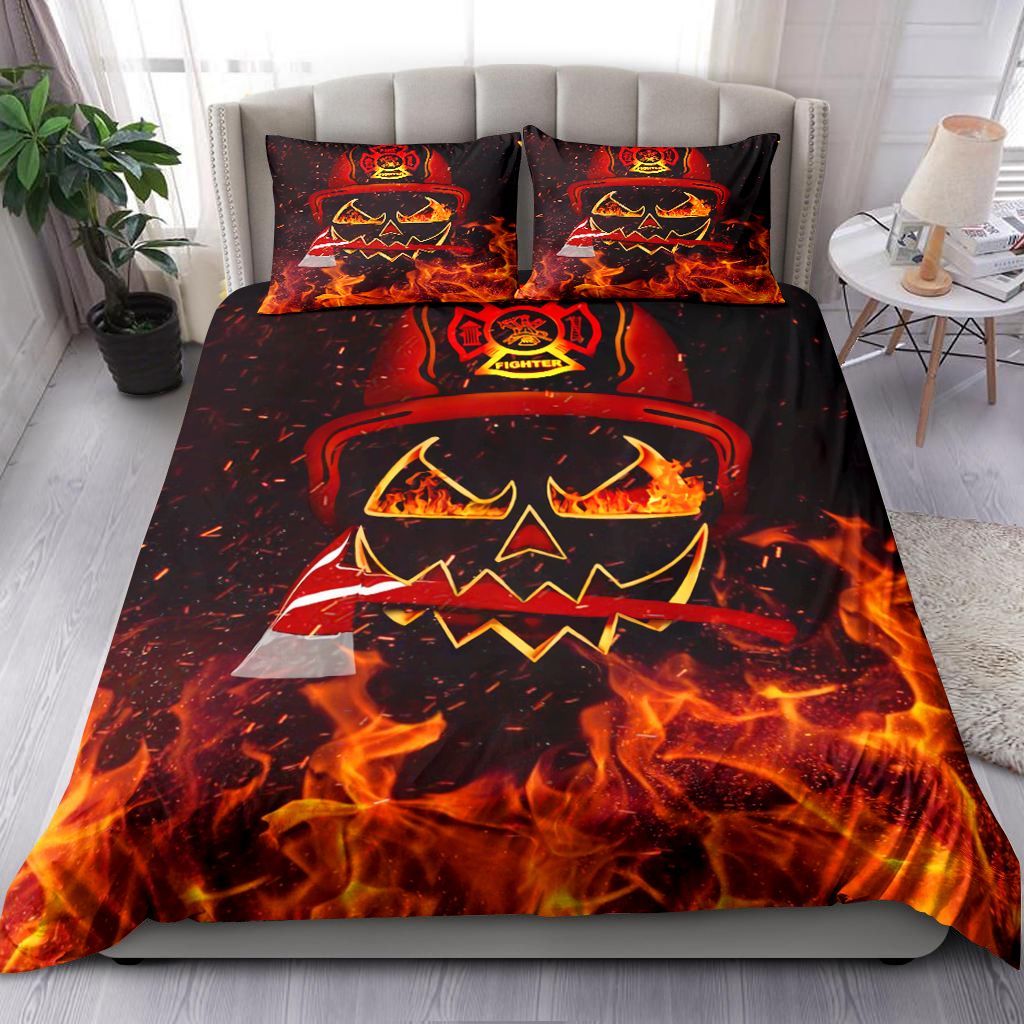 Pumpkin Fire Fighter Bedding Set