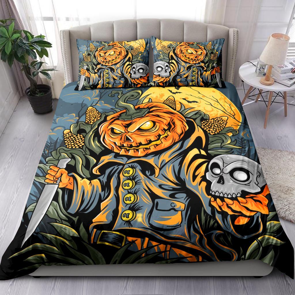 Pumpkin Head Of Skully Bedding Set