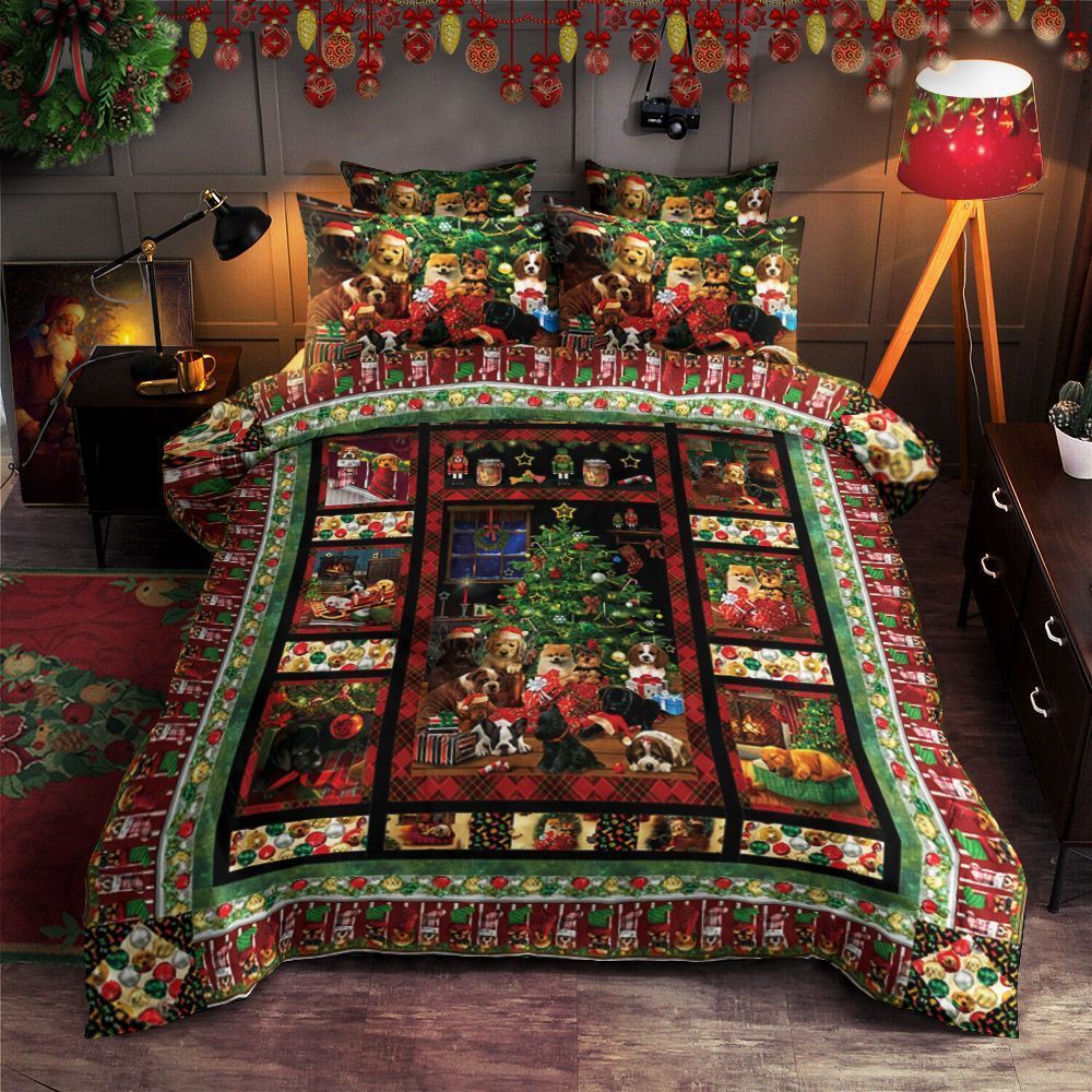 Puppy Dogs Christmas Bedding Set