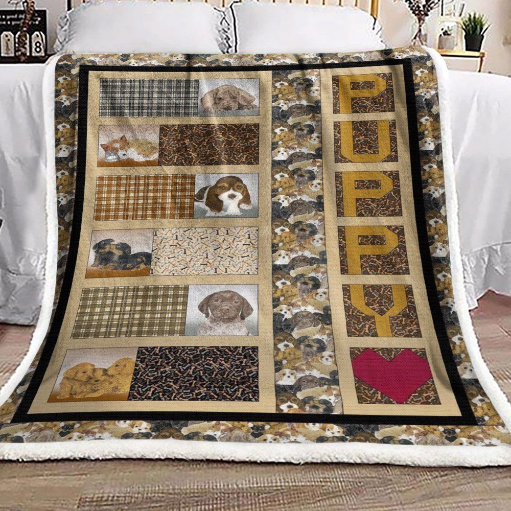 Puppy Dogs Sherpa Fleece Blanket