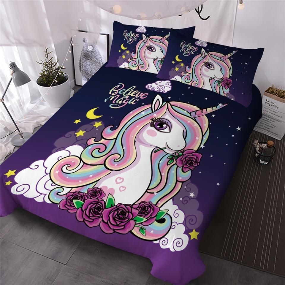 Purple Believe In Magic Bedding Set