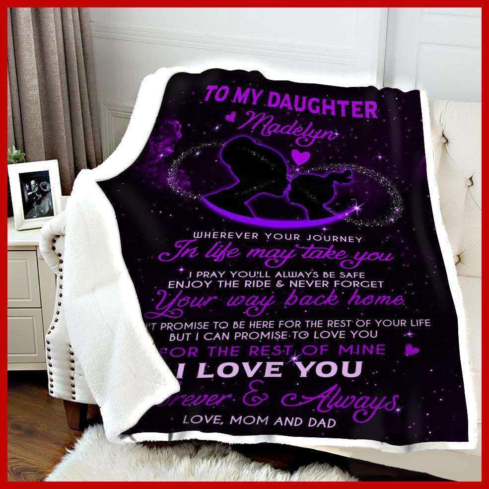 Purple Blanket Giving Daughter Madelyn Love You For The Rest Of Mine
