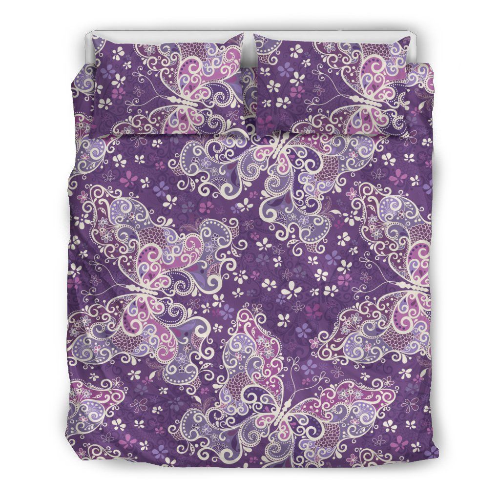 Purple Butterfly Bedding Set