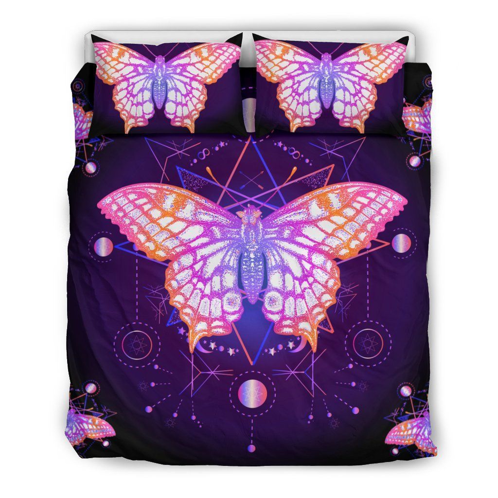 Purple Butterfly Bedding Set