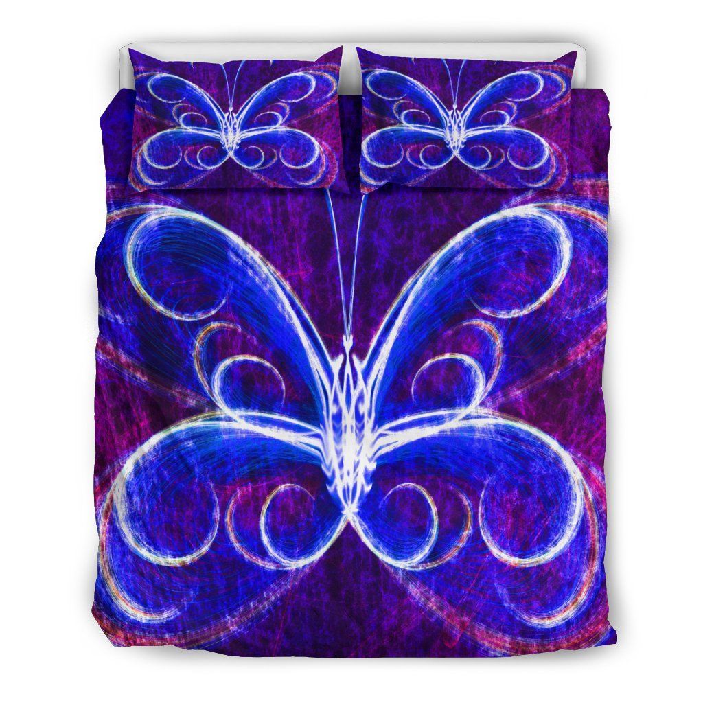 Purple Butterfly Bedding Set