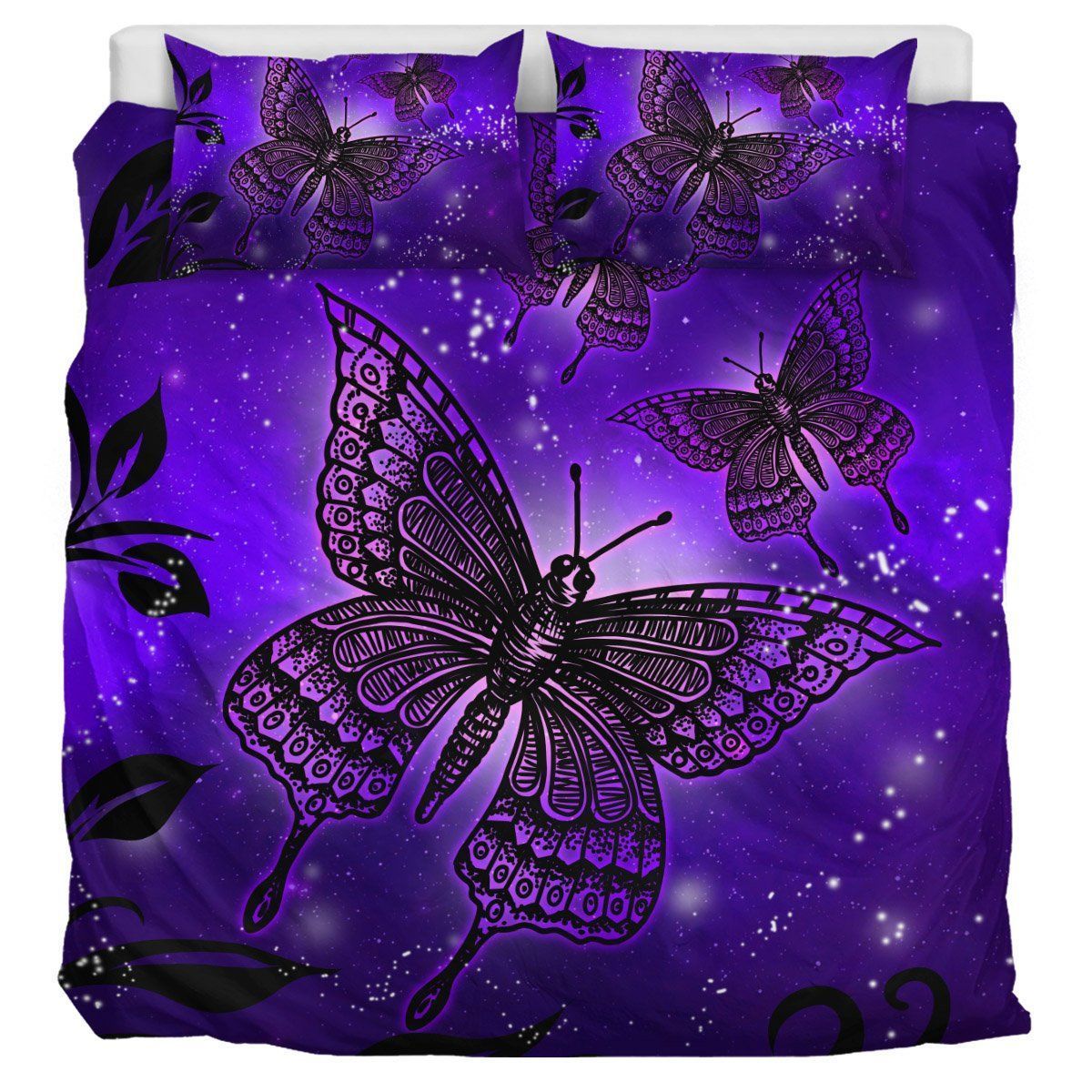 Purple Butterfly Bedding Set