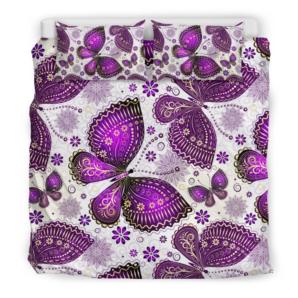 Purple Butterfly Bedding Set
