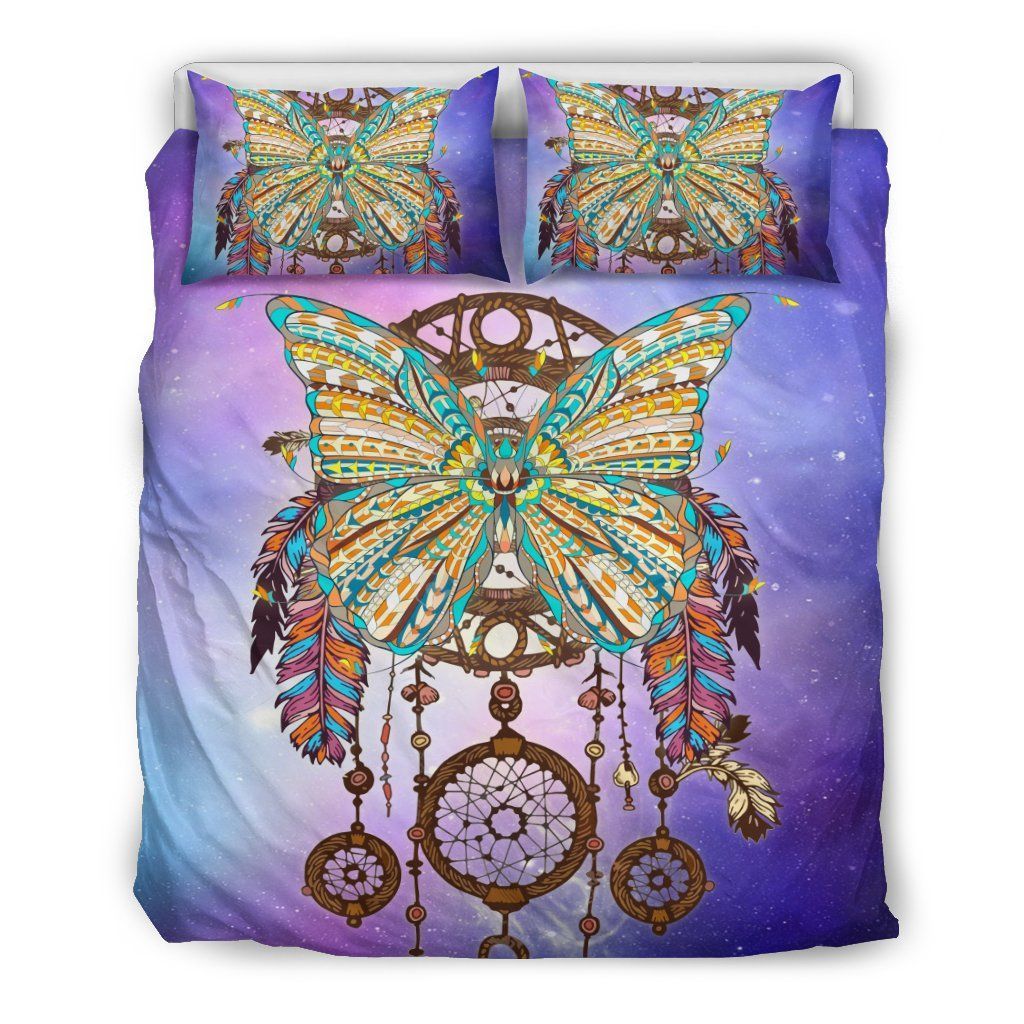 Purple Butterfly Dreamcatcher Bedding Set
