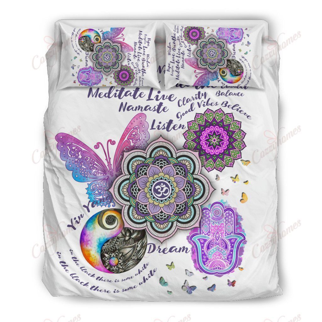Purple Butterfly Bedding Set
