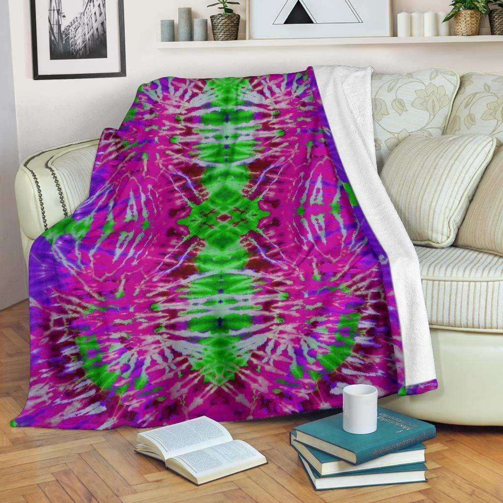 Purple Daze Tie Dye Sherpa Fleece Blanket