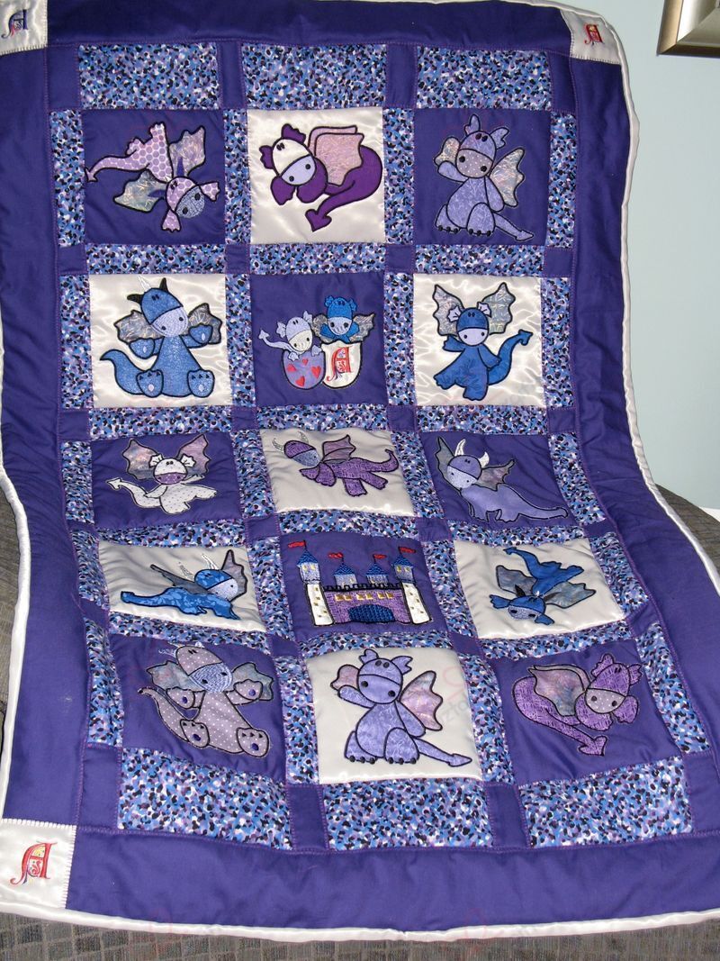 Purple Dragon Baby Sherpa Fleece Blanket