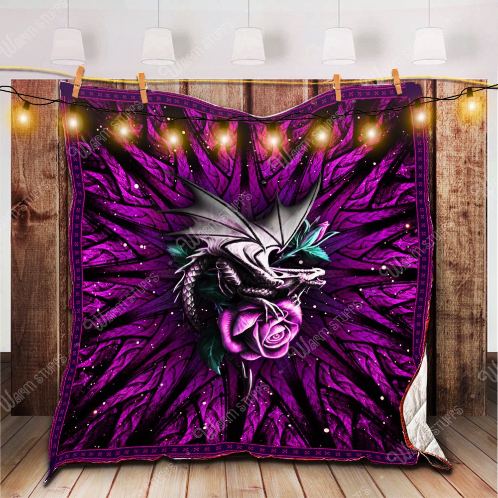 Purple Dragon Quilt Blanket Kp1 Dhc1312573Dd