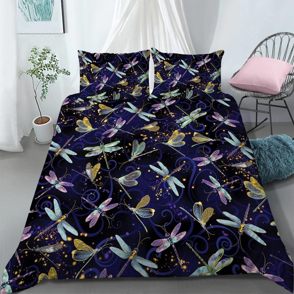 Purple Dragonfly Bedding Set