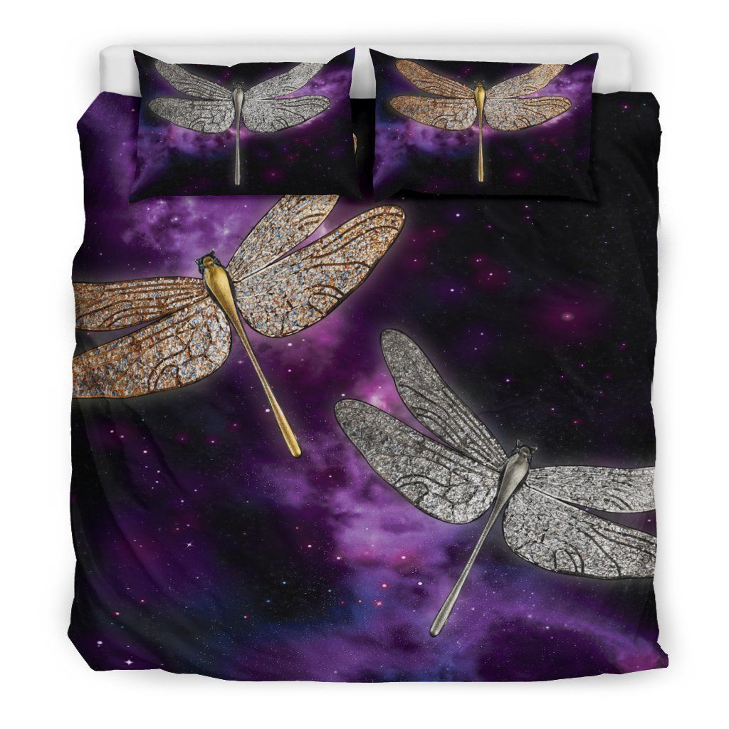 Purple Dragonfly Bedding Set