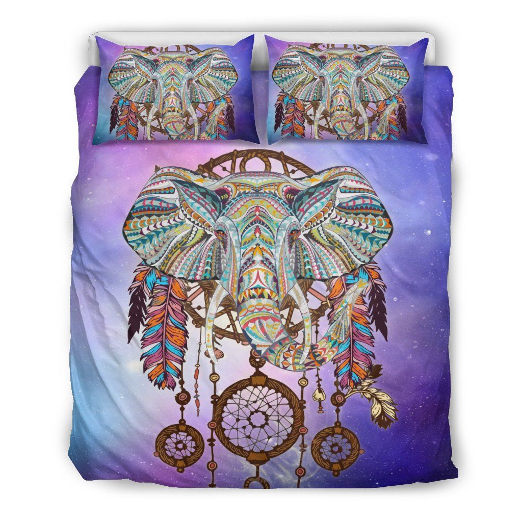 Purple Elephant Dreamcatcher Bedding Set