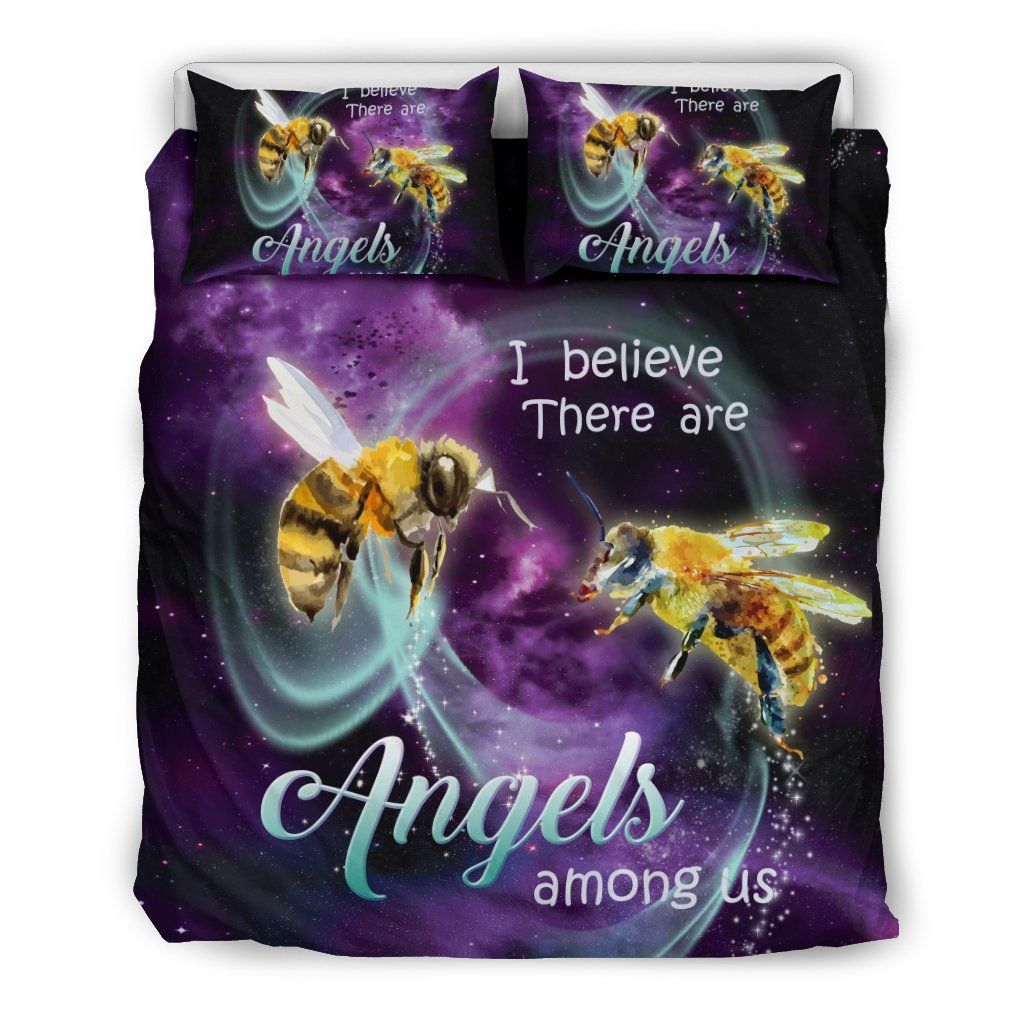 Purple Galaxy Angel Bee Bedding Set