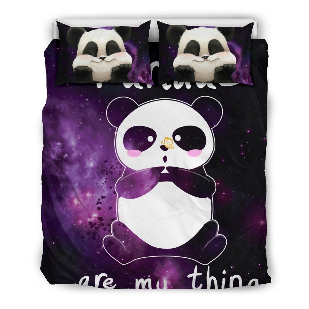 Purple Galaxy Panda Bedding Set