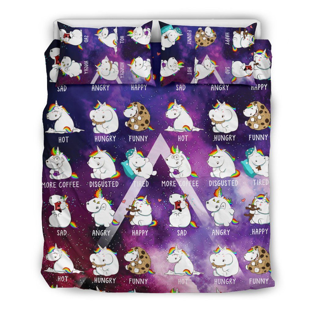 Purple Galaxy Unicorn Bedding Set