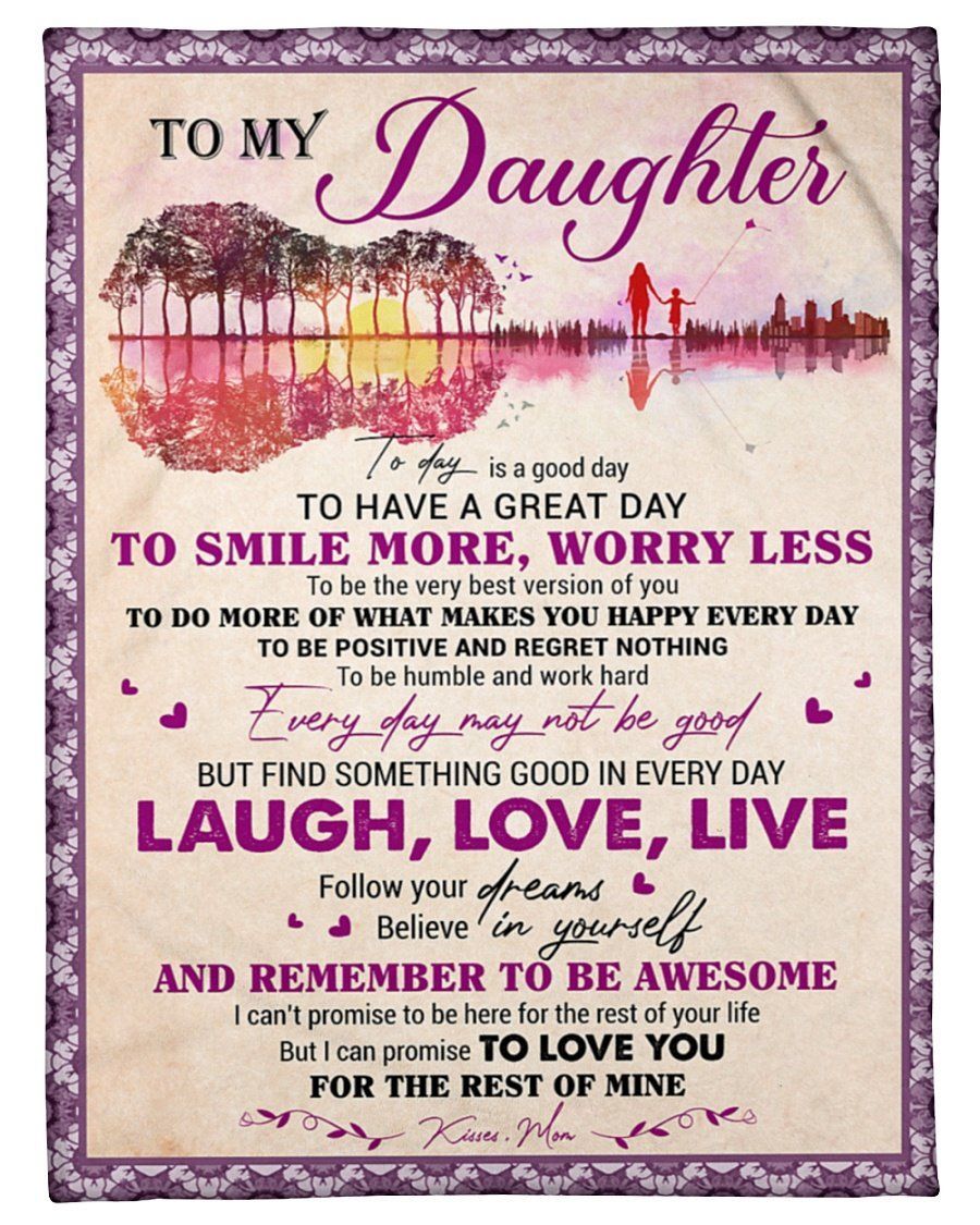 Purple Guitar Love You For The Rest Of Mine Mom To Daughter Fleece Blanket