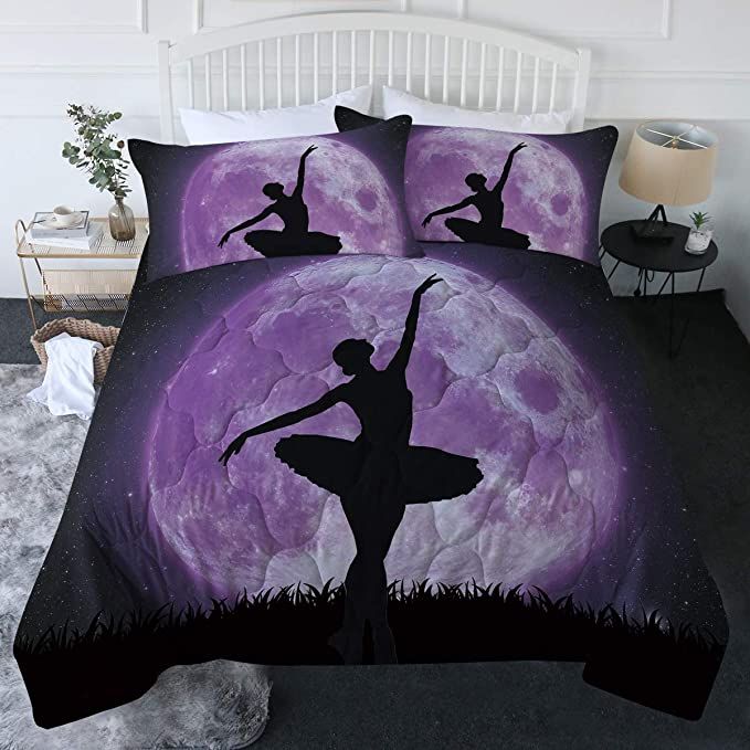 Purple Luna Ballerina Bedding Set