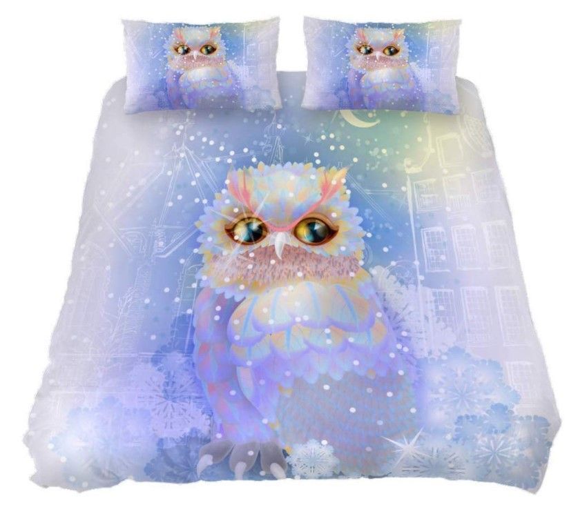 Purple Magic Owl Bedding Set