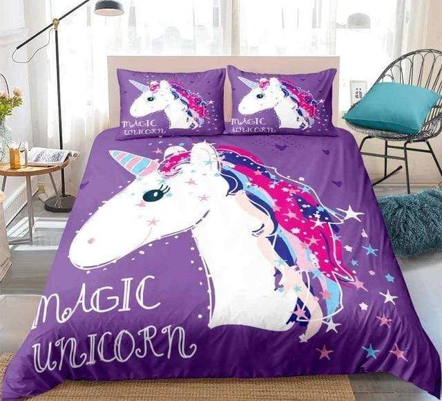 Purple Magic Unicorn Bedding Set