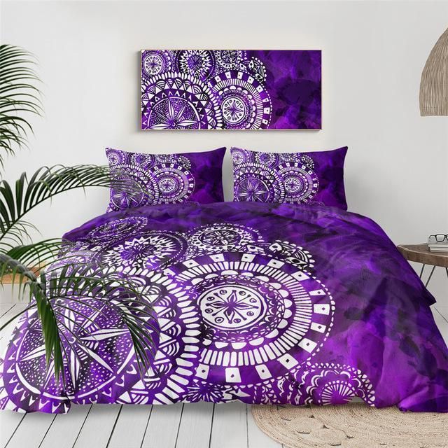 Purple Mandala Indigo Bedding Set