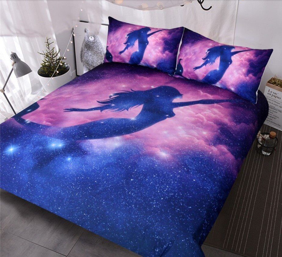 Purple Mermaid Bedding Set